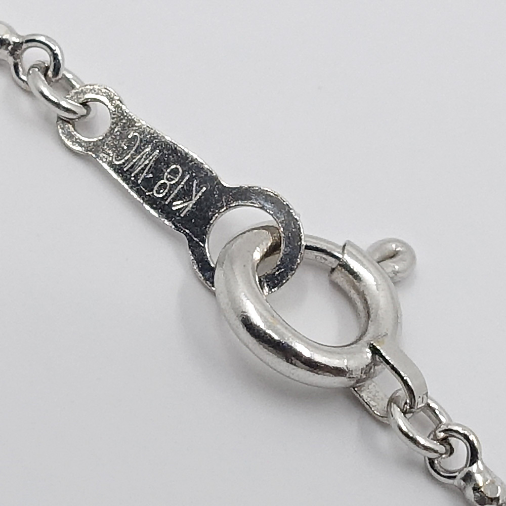 [.] ювелирные изделия колье примерно 40cm D0.12ct коралл mother ob жемчуг K18WG женщина примерно 7.2g аксессуары корпус только 