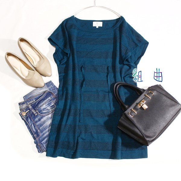 美品 KUMIKYOKU 組曲 大きいサイズ 7号 ウール ニット プルオーバー 4XL 秋 冬 25A10_画像1