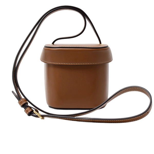 セリーヌ バッグ レディース スモールボックス ショルダーバッグ キュイル トリオンフ カーフ ブラウン CELINE 199263 中古_画像2