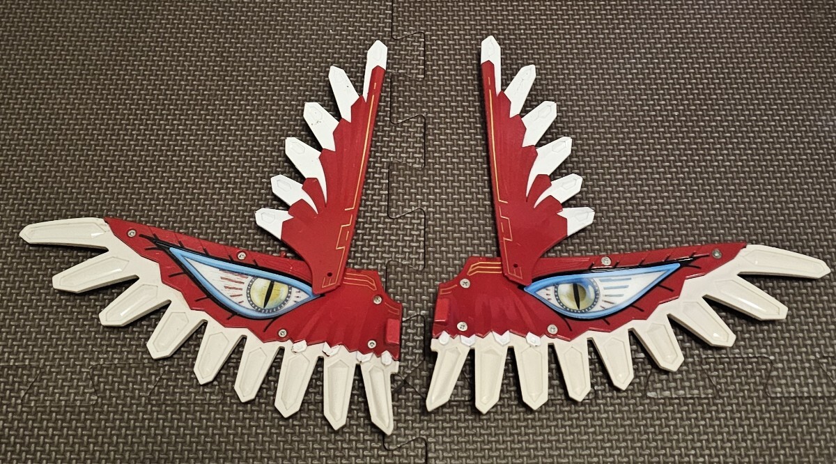 バンダイ製 百獣戦隊ガオレンジャー パワーアニマルシリーズ DXガオファルコンの羽根(左右セット) ガオイカロス、部品_画像1