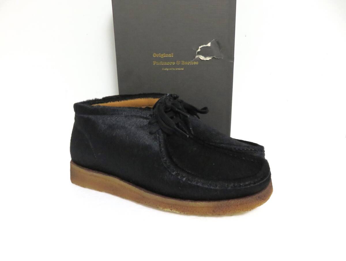 送料無料 新品 Padmore & Barnes × Steven Alan ハラコ ワラビー 8 ブラック ポルトガル製 パドモア バーンズ スティーブンアラン ファー_画像1