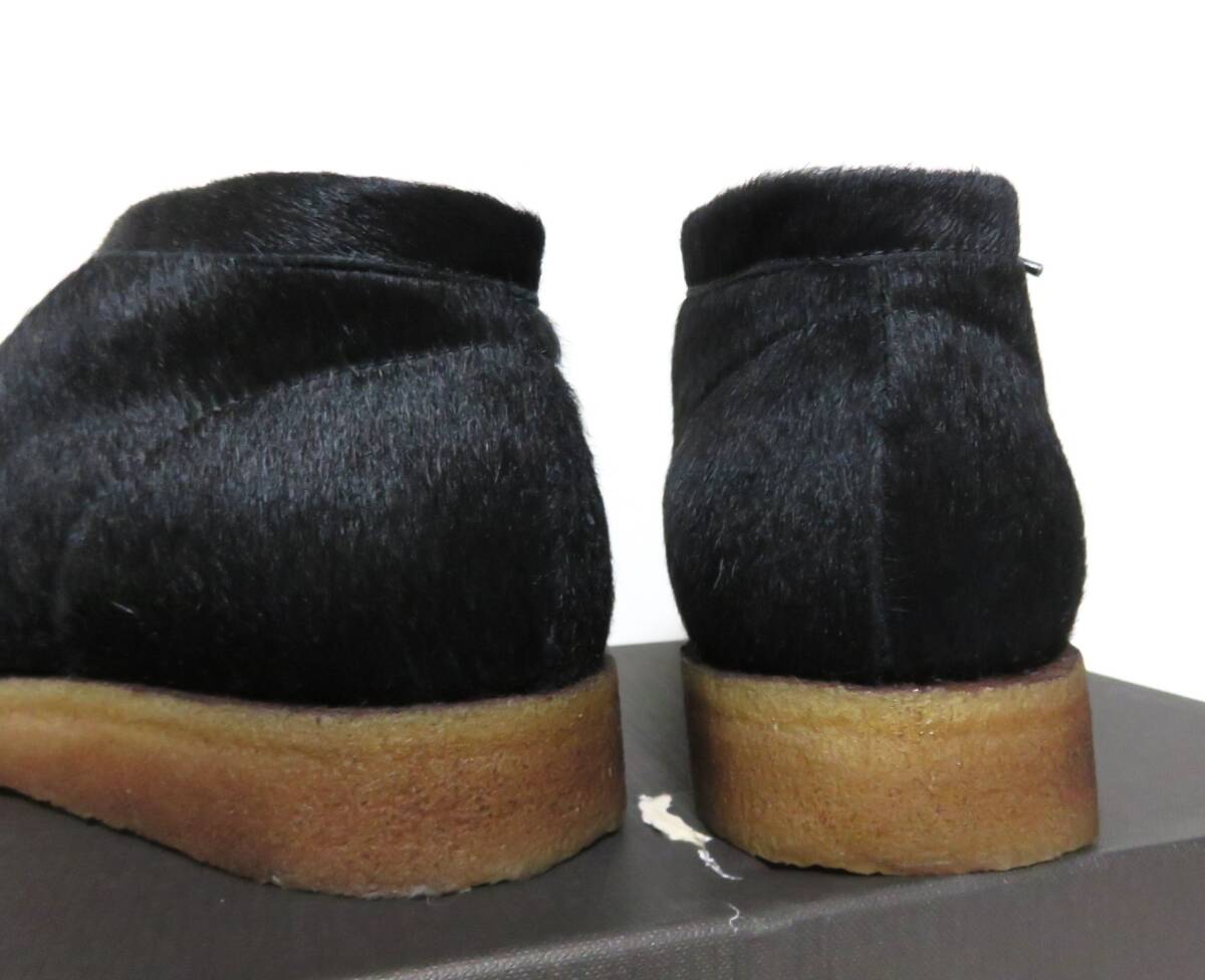 送料無料 新品 Padmore & Barnes × Steven Alan ハラコ ワラビー 8 ブラック ポルトガル製 パドモア バーンズ スティーブンアラン ファー_画像8