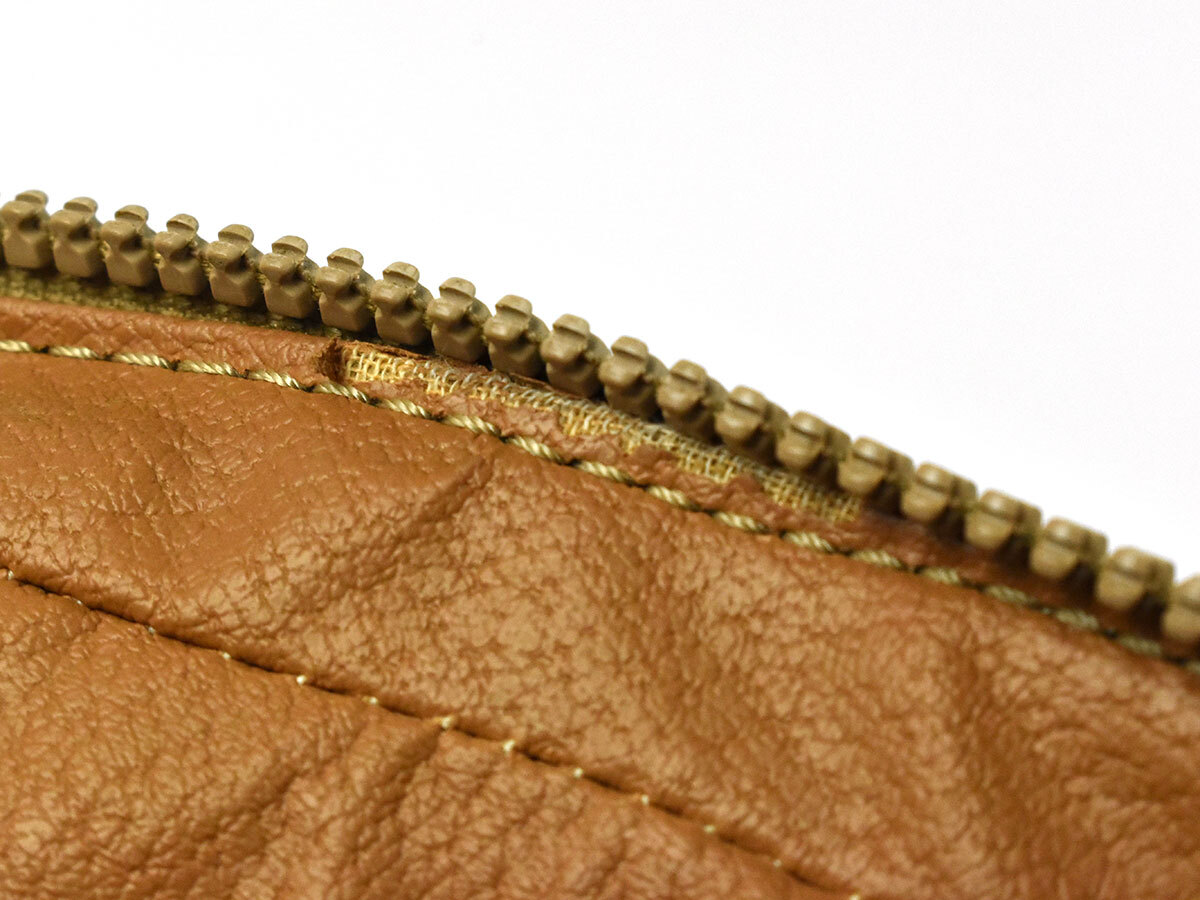 237870◆ CELINE セリーヌ マカダム柄 ショルダーバッグ 斜めがけ PVC レザー 革 ブラウン レディース オールドセリーヌ/ B_画像3