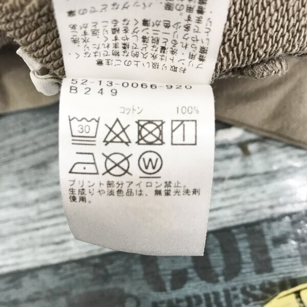 BEAMS LIGHT ビームス ライツ メンズ フォト転写 スウェットパーカー 38 ライトカーキ_画像4