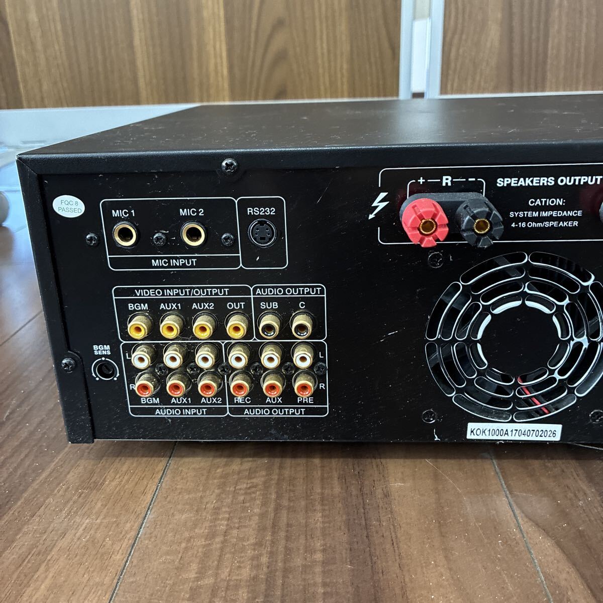 通電OK ★ ジャンク KOK1000 Classic Pro クラシックプロ Professional karaoke amplifier アンプ カラオケ 102833y_画像7