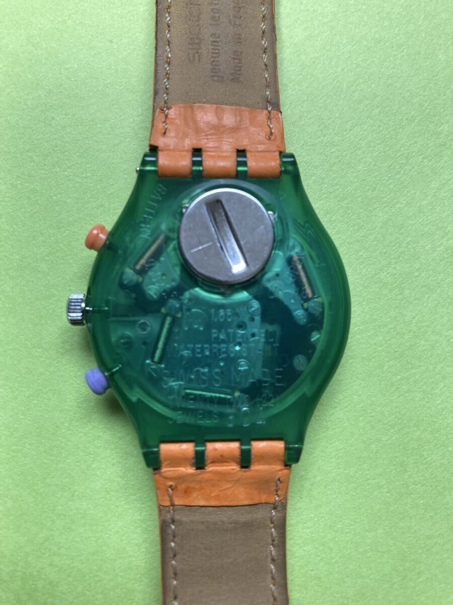 Swatch Chrono スウォッチクロノ 不働　カラフルなダイアル　プラケース　取説_画像3