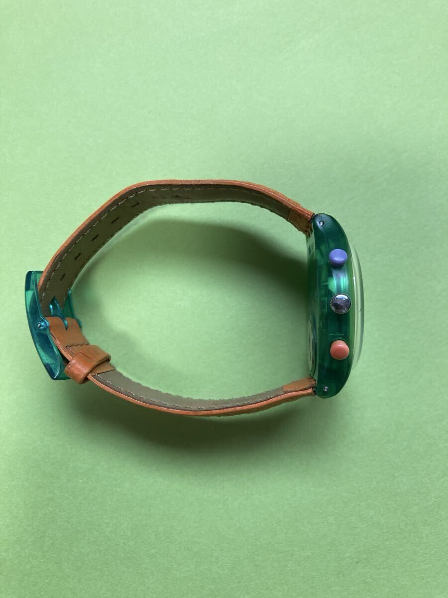 Swatch Chrono スウォッチクロノ 不働　カラフルなダイアル　プラケース　取説_画像5