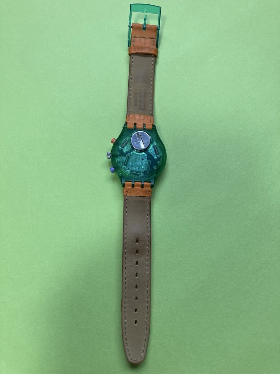 Swatch Chrono スウォッチクロノ 不働　カラフルなダイアル　プラケース　取説_画像8