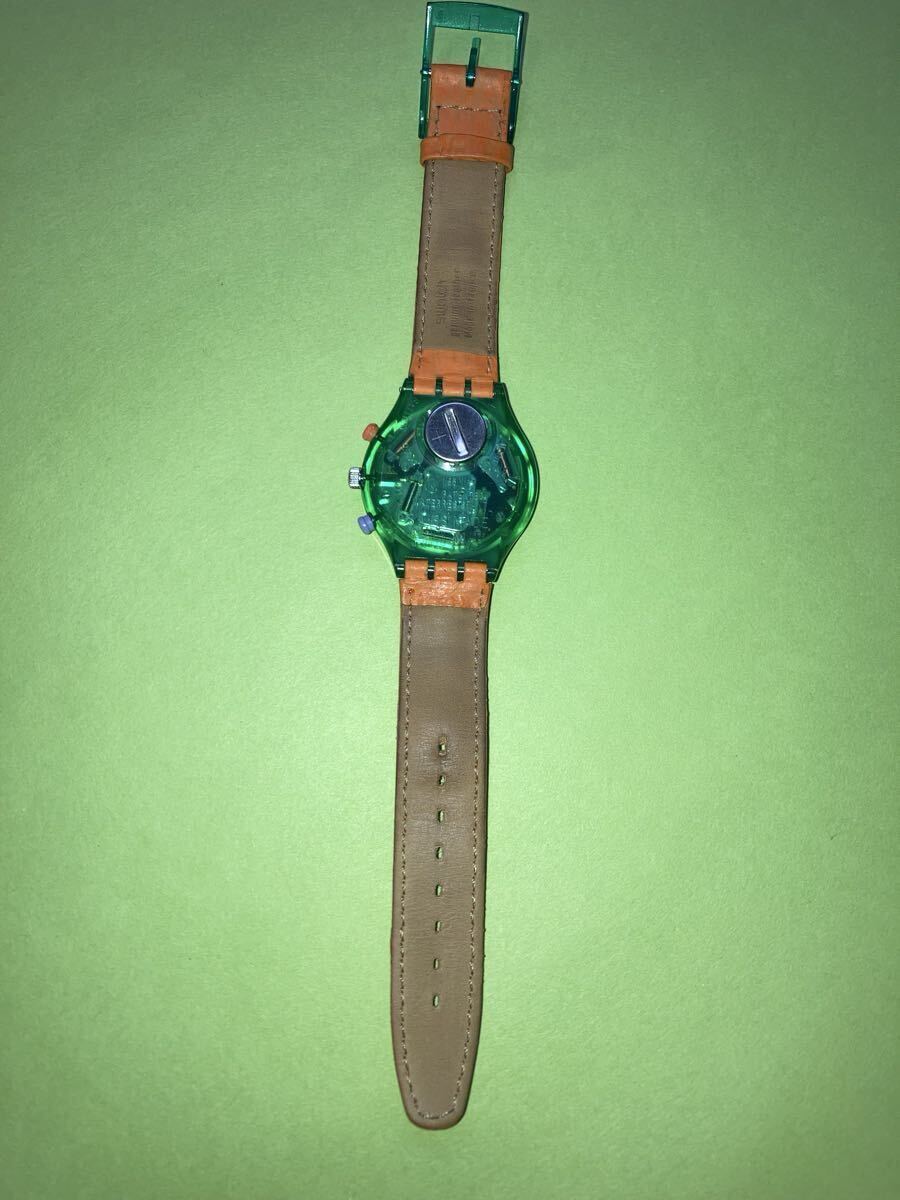 Swatch Chrono スウォッチクロノ 不働　カラフルなダイアル　プラケース　取説_画像9