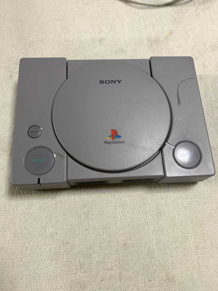 SONY プレイステーション PS1 SCPH-7000 本体 メモリーカード ソフト セット 中古 _画像2