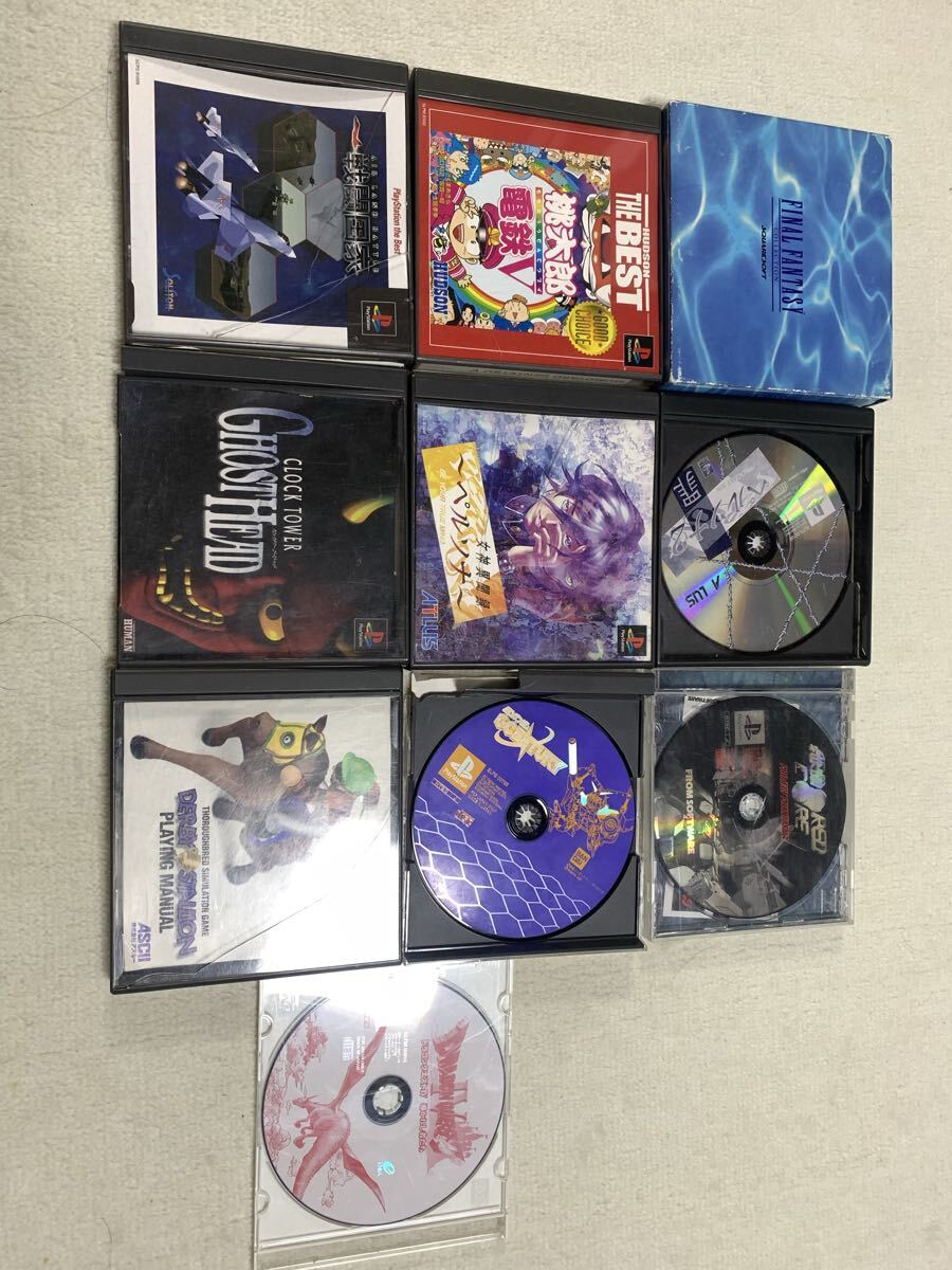 SONY プレイステーション PS1 SCPH-7000 本体 メモリーカード ソフト セット 中古 _画像7