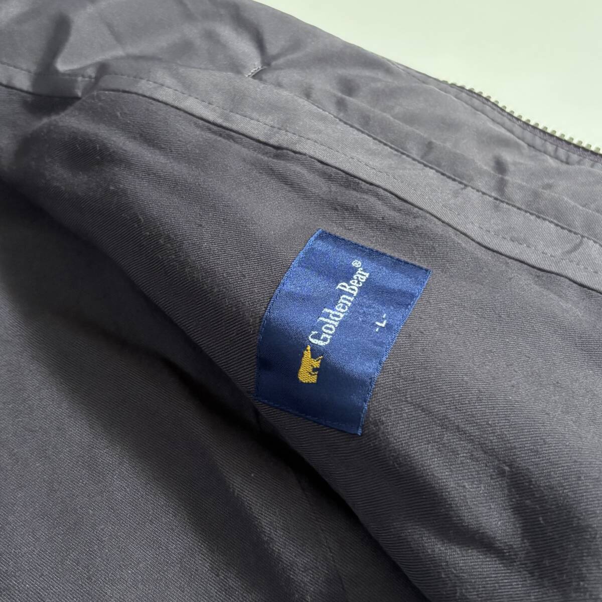メンズL　GOLDEN BEAR　ゴールデンベア　グレー?紫系　スイングトップジャンパー　ハリントンジャケット?、? bimg=