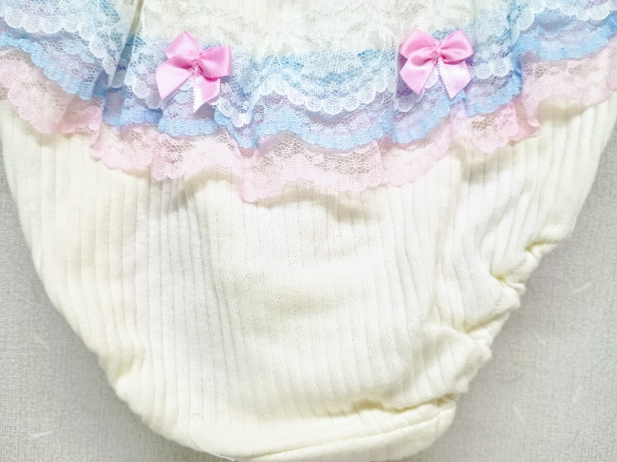 ■豪華なレース 女児ショーツ 140cm 2枚組■大きいサイズパンツ130150ティーンパンティージュニア女性下着女の子小学生女子供肌着キッズ131_画像5