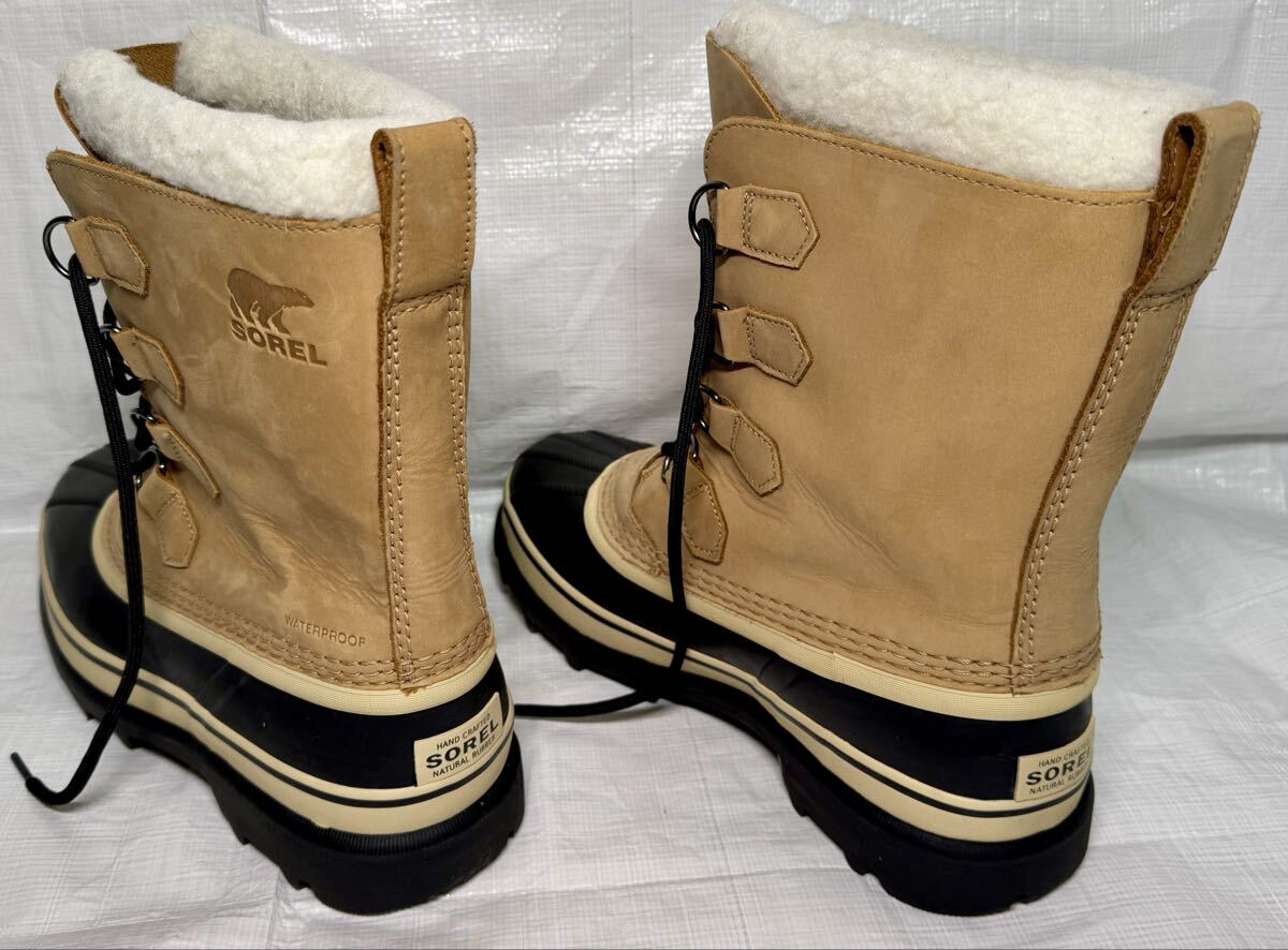 1回使用☆美品☆送料無料☆ SOREL ソレル カリブー ウォータープルーフ CARIBOU WP 防寒 ブーツ NM1000 281 Buff US8 26cm オシャレ_画像5
