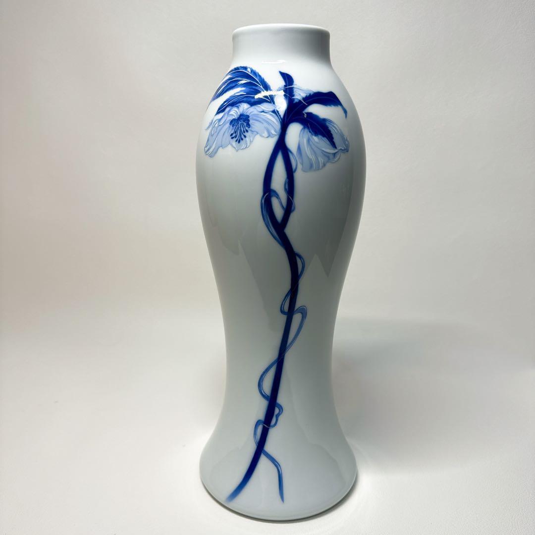 有田焼 深川製磁 花瓶 オリエンタルブルー ヌーボー 9号 花生 花器 壺