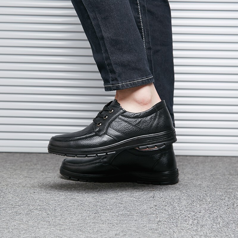 牛革 牛皮 ビジネスシューズ メンズ 撥水加工 紳士靴 革靴 ブラック 26cm_画像4