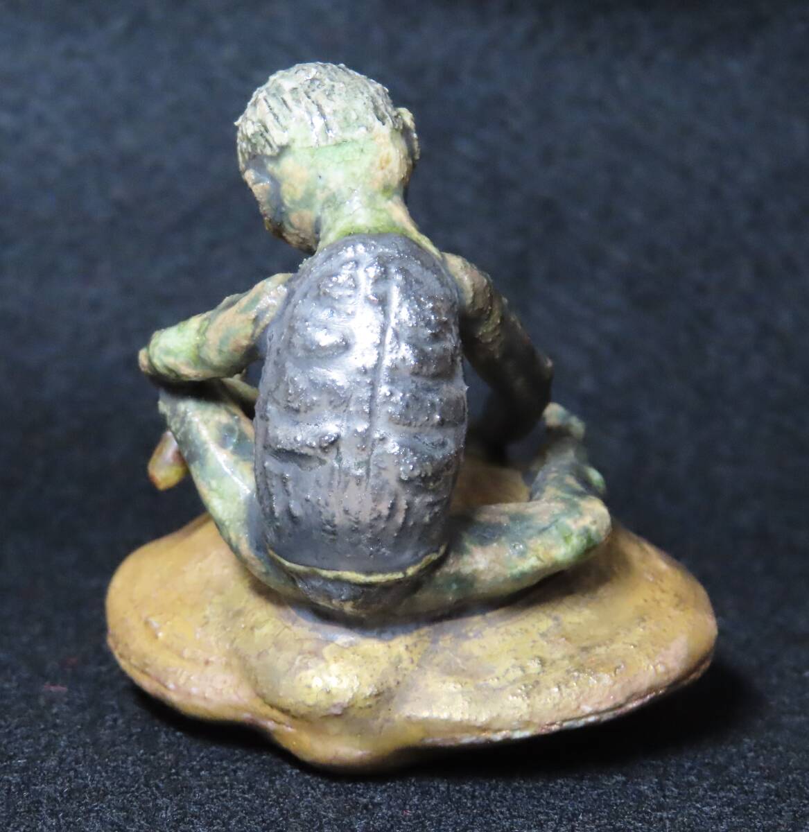 相場るい児　いたずら唐子と河童　共箱／陶芸　置物　オブジェ　河童　かっぱ_画像3