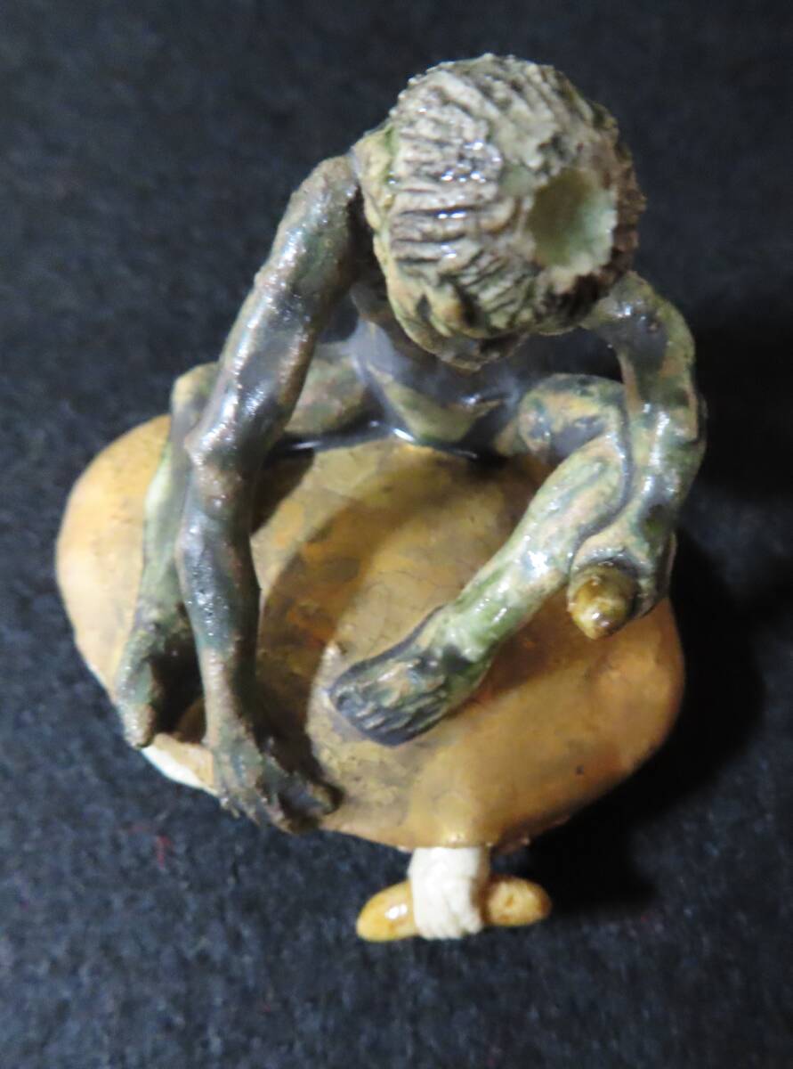 相場るい児　いたずら唐子と河童　共箱／陶芸　置物　オブジェ　河童　かっぱ_画像5