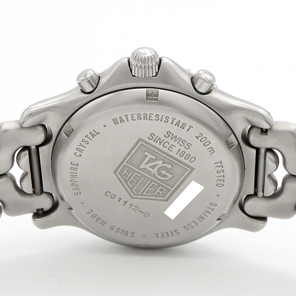 電池交換済 TAG Heuer タグホイヤー S/el セル プロフェッショナル CG1112 デイト 200m防水 白 ホワイト メンズ クォーツ_画像3