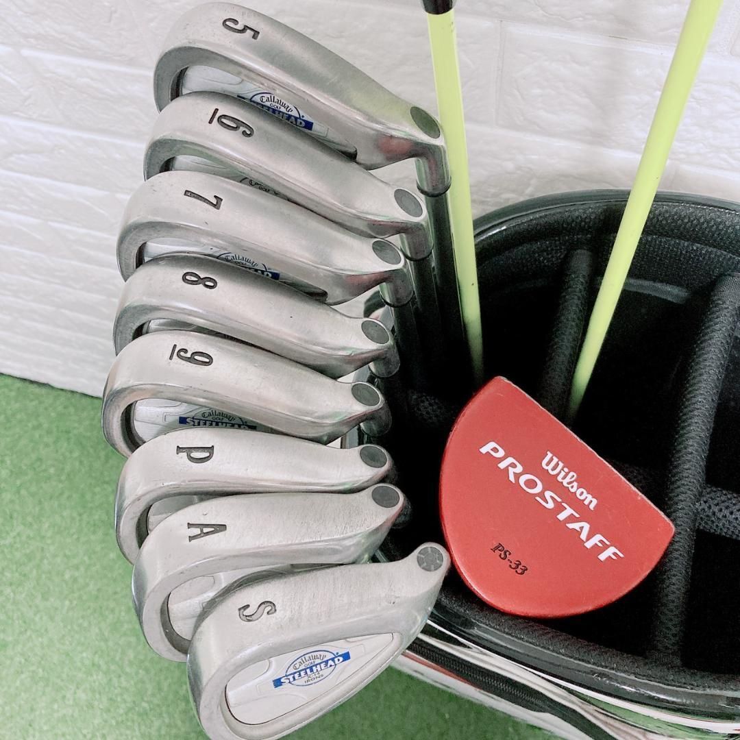 クラブのみ ゴルフクラブセット Callaway キャロウェイ GREAT BIG BERTHA ビッグバーサ 13本 フレックスR カーボンシャフト 男性 右利き_画像3