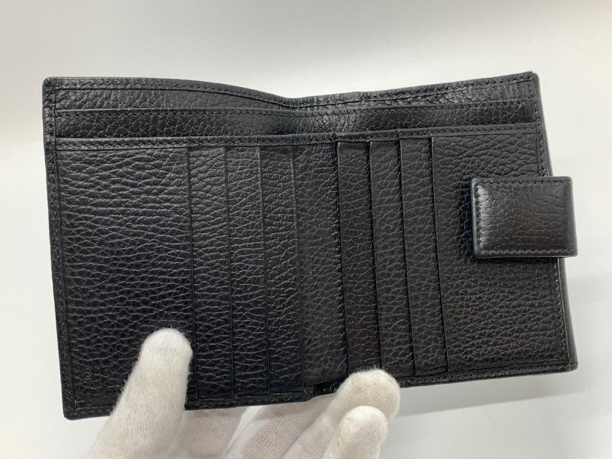 GUCCI グッチ GG柄 二つ折り 財布 ブラック系 黒色 143337 2091 ☆良品☆[84-1006-2E5]_画像5