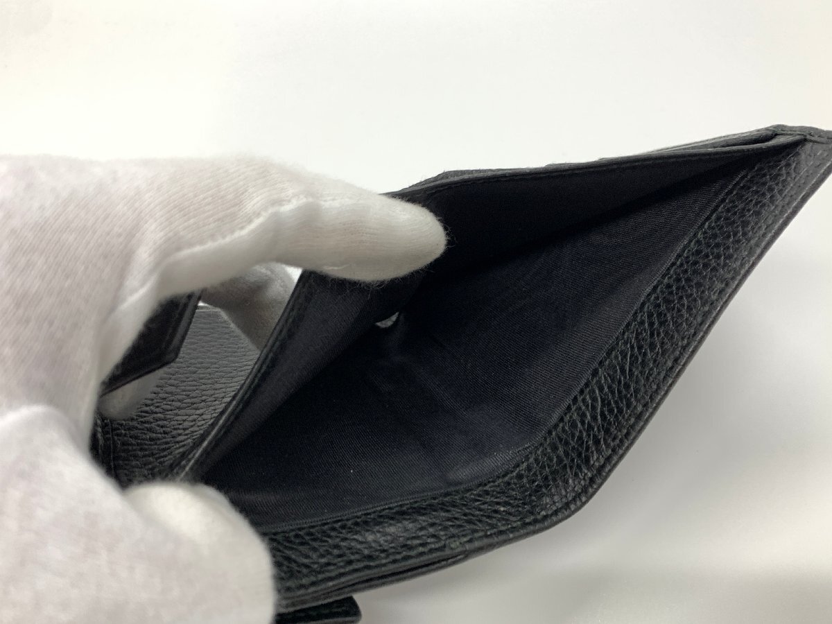 GUCCI グッチ GG柄 二つ折り 財布 ブラック系 黒色 143337 2091 ☆良品☆[84-1006-2E5]_画像7