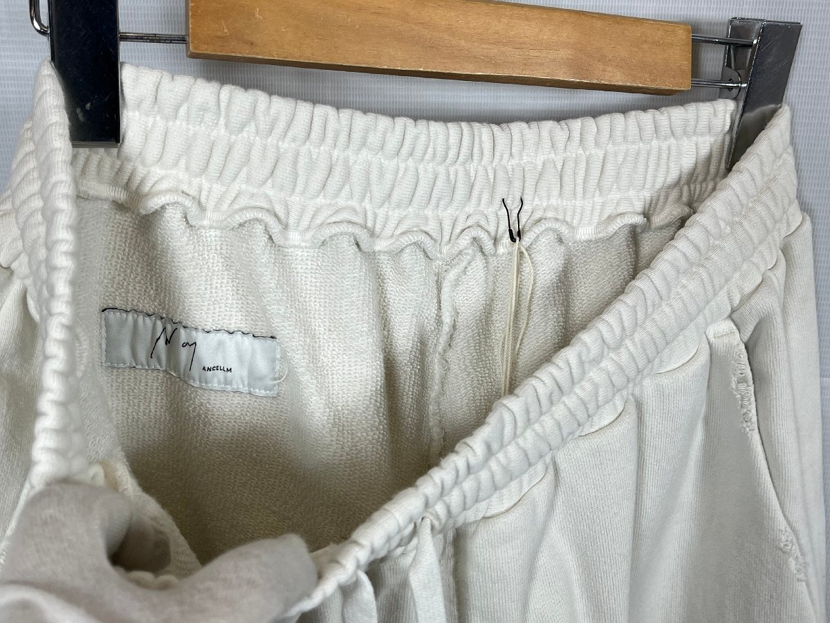 ANCELLM アンセルム DYED SWEAT PANTS 型番:ANC-PT55 サイズ:2 ホワイト スウェットパンツ ☆良品☆[65-0614-E2]_画像9