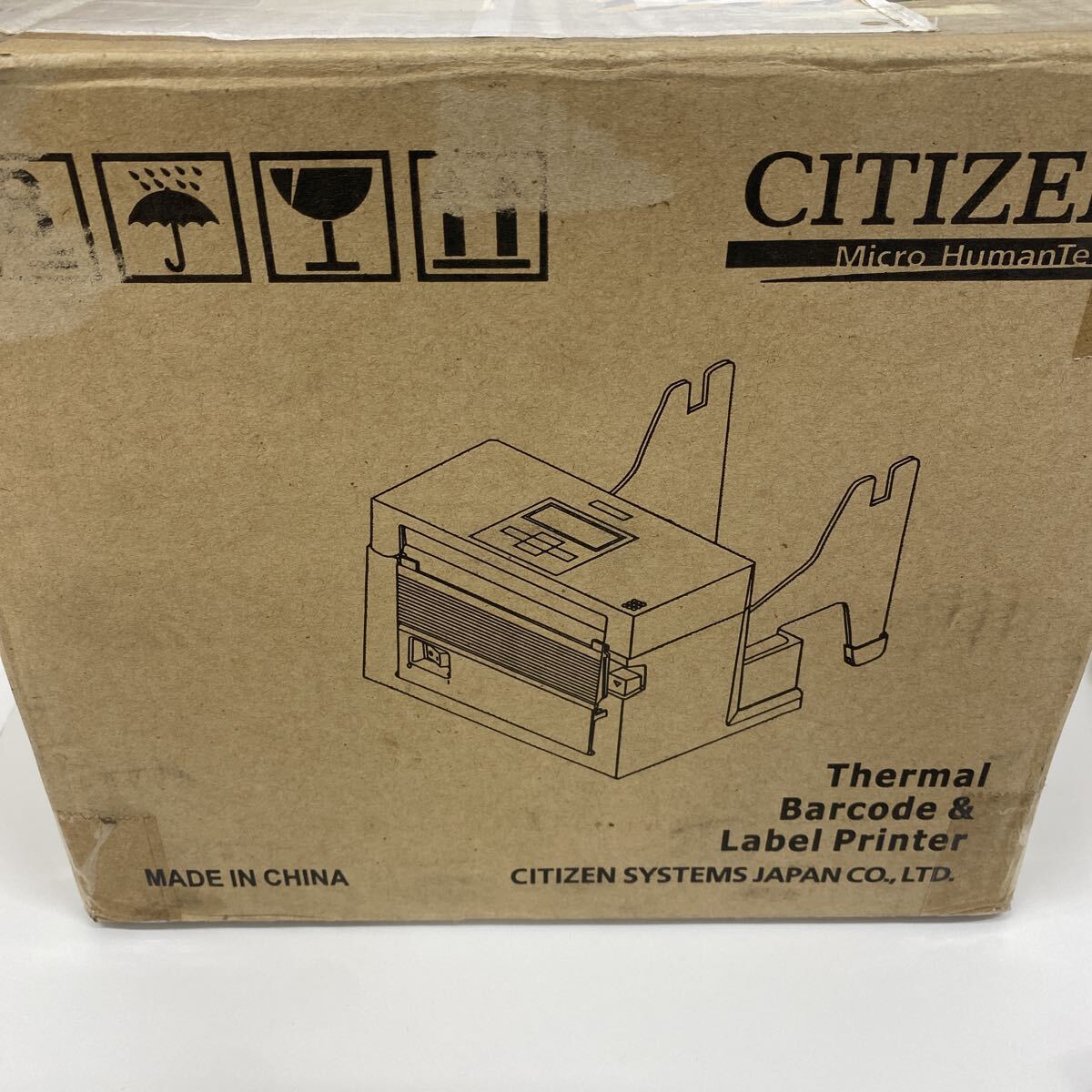 refle● 通電のみ確認　 CITIZEN ラベルプリンター　CL-S400DT 不足品あり　ジャンク　部品取り　現状品_画像10