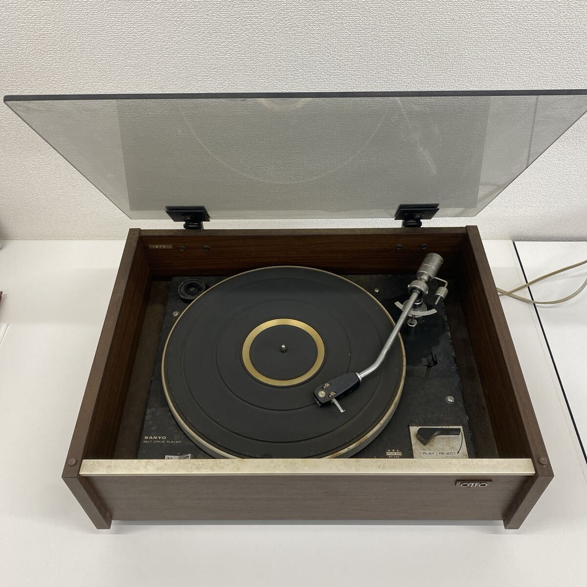 refle● 動作未確認　SANYO OTTO DC-51PL サンヨー オットー ターンテーブル　針折れ　ベルトドライブプレイヤー　部品取り　ジャンク　_画像1