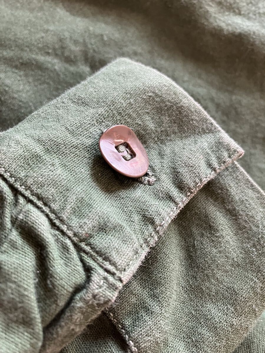 送料無料 スウェーデン軍 Ｍ-55 プルオーバーシャツ サイズ39 ミリタリー ユーロ古着_画像7