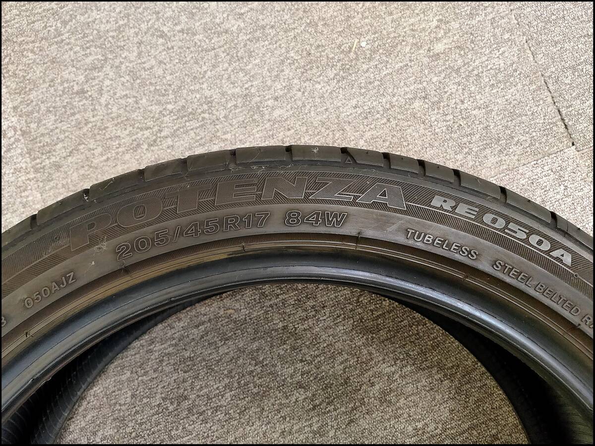 1本 バリ溝 2024年 205/45R17 84W BRIDGESTONE POTENZA RE050A ブリヂストン ポテンザ_画像6