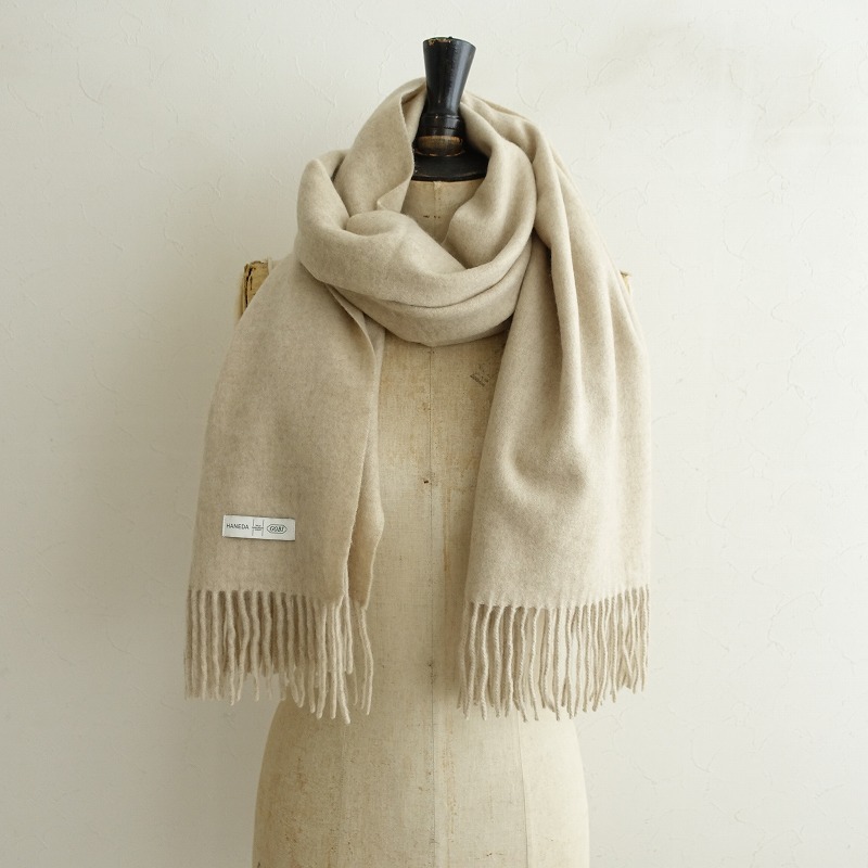 【定価1.7万】ハネダ×ゴビ HANEDA ×GOBI *オーガニックカシミヤストール*ショールベージュ羽田空港限定0925(st7-2509-95)【10J52】_画像6