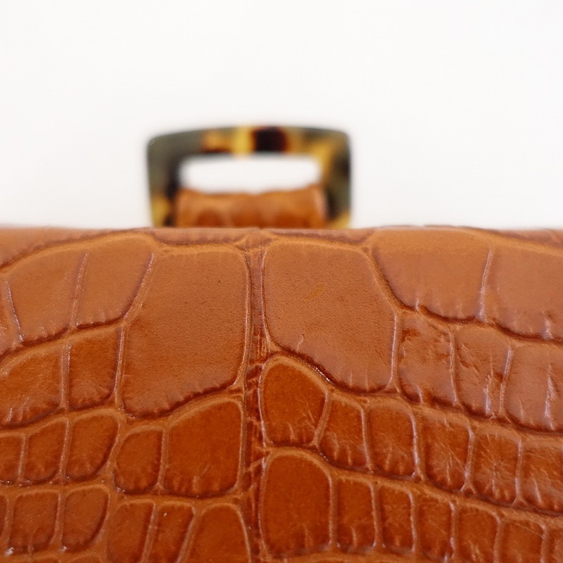 ニコジャンニ NICO GIANI *スクエアショルダーバッグ*ポシェットレザーブラウン(ba11-2509-67)【30J52】_画像6