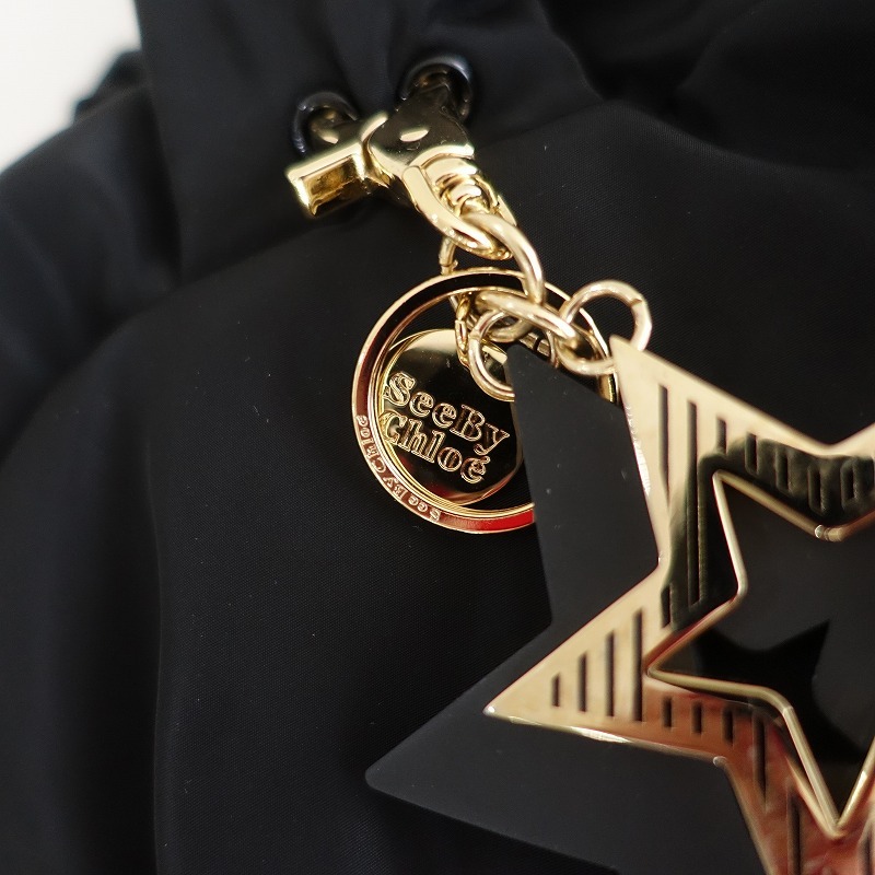  See by Chloe SEE BY CHLOE * сумка "Boston bag" * черный нейлон ручная сумка плечо ..(ba11-2408-53)[01I42]