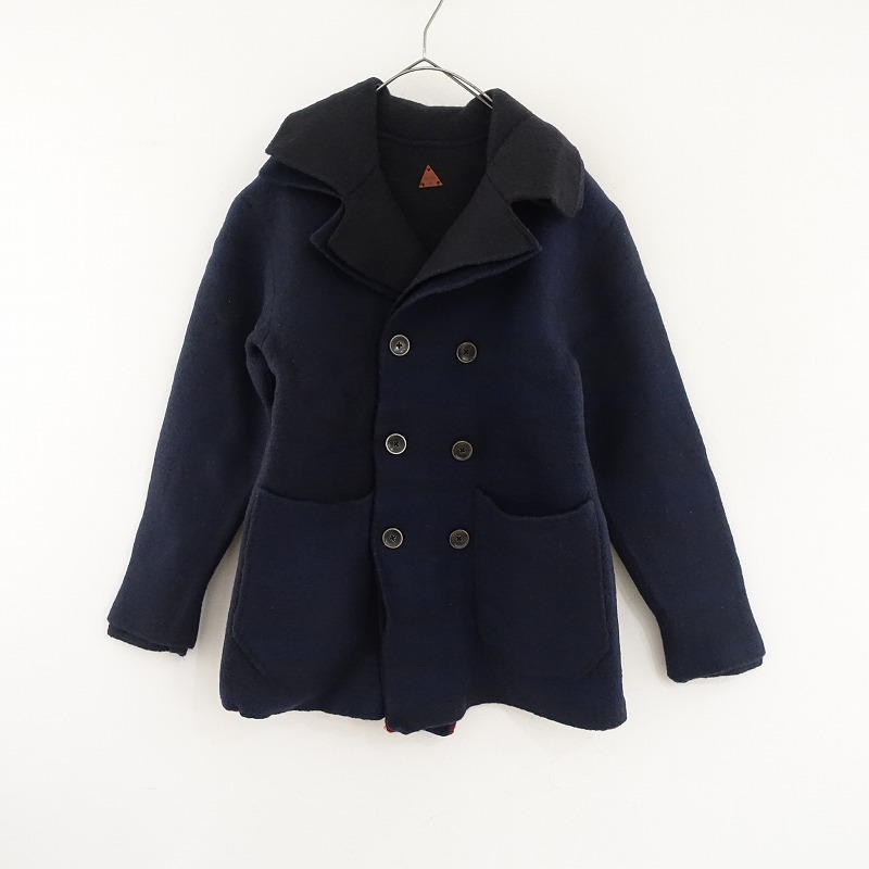 キャピタル KAPITAL *ウールダブルボタンジャケット*1/Sネイビー系ボルドー(jk33-2412-403)【41A52】_画像1