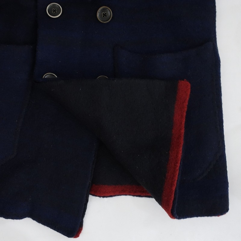 キャピタル KAPITAL *ウールダブルボタンジャケット*1/Sネイビー系ボルドー(jk33-2412-403)【41A52】_画像7