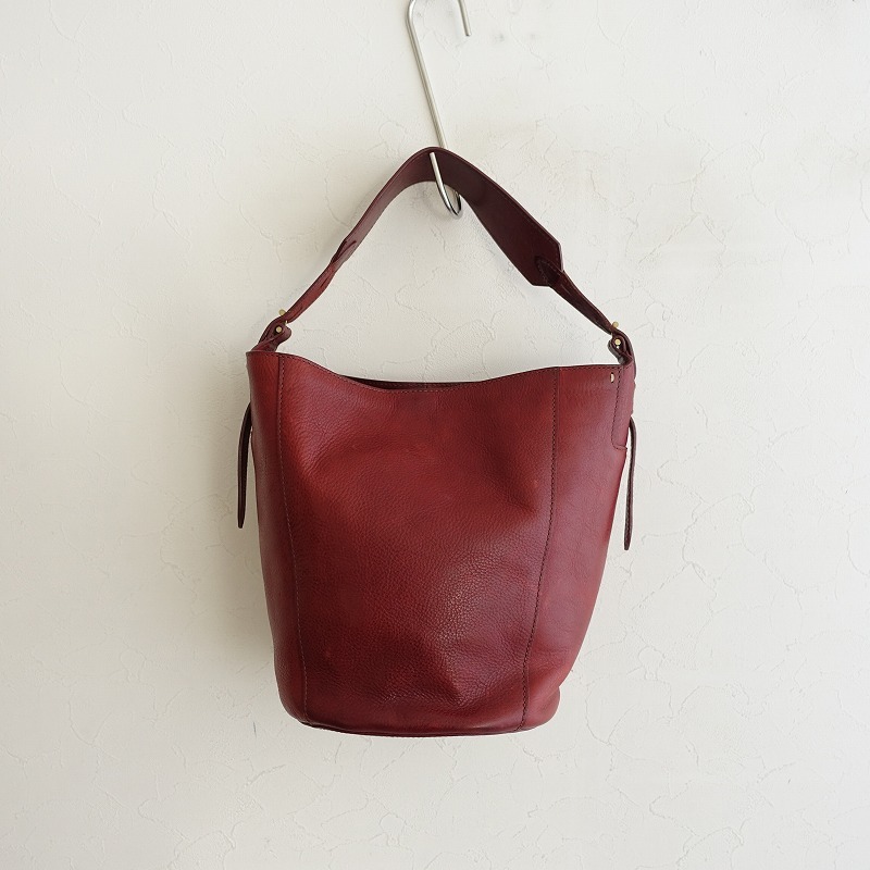 ゲンテン genten *Tosca Nobleワンショルダーバッグ バケツ型*肩掛けブラウンレザー牛革かばん(ba11-2501-36)【62A52】_画像1