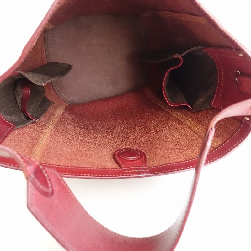 ゲンテン genten *Tosca Nobleワンショルダーバッグ バケツ型*肩掛けブラウンレザー牛革かばん(ba11-2501-36)【62A52】_画像4