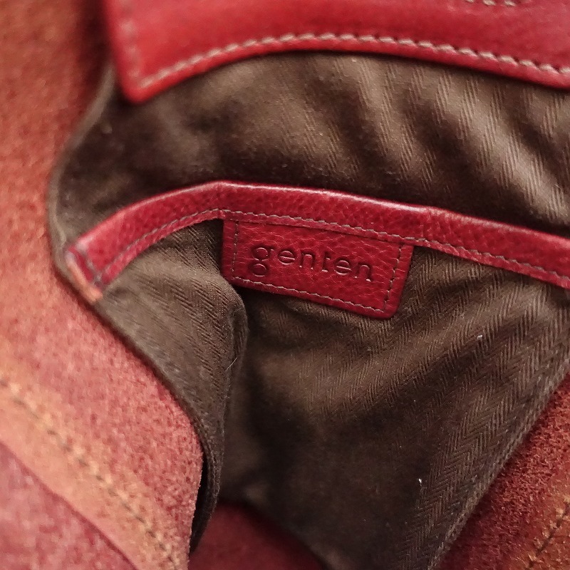 ゲンテン genten *Tosca Nobleワンショルダーバッグ バケツ型*肩掛けブラウンレザー牛革かばん(ba11-2501-36)【62A52】_画像7