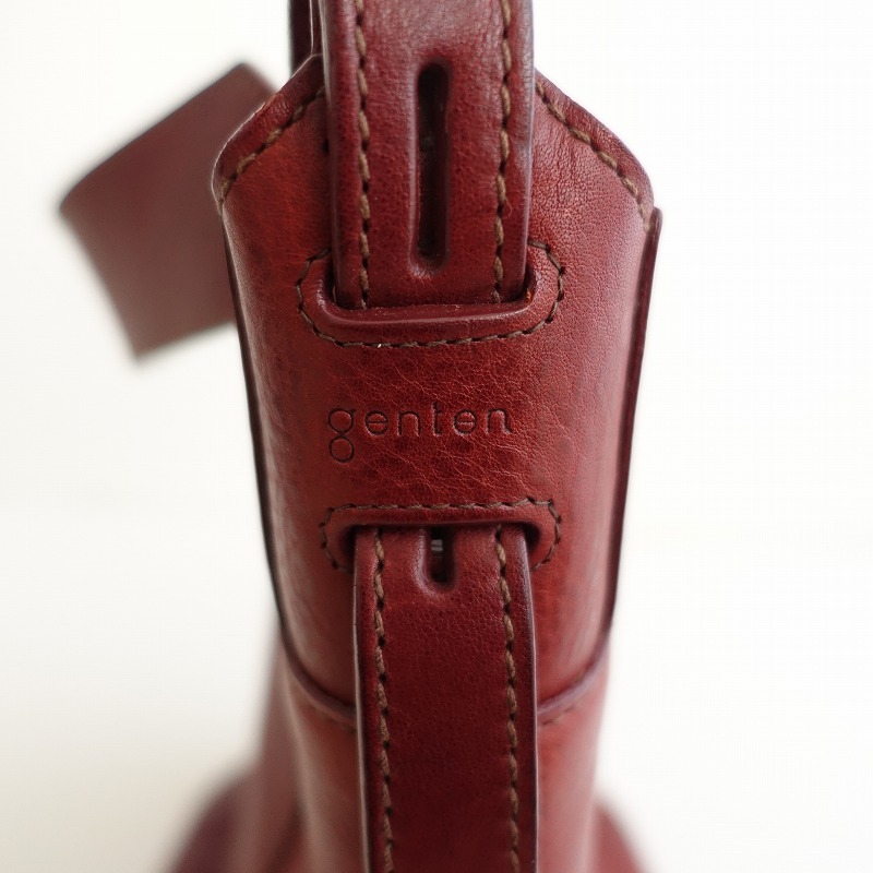 ゲンテン genten *Tosca Nobleワンショルダーバッグ バケツ型*肩掛けブラウンレザー牛革かばん(ba11-2501-36)【62A52】_画像8
