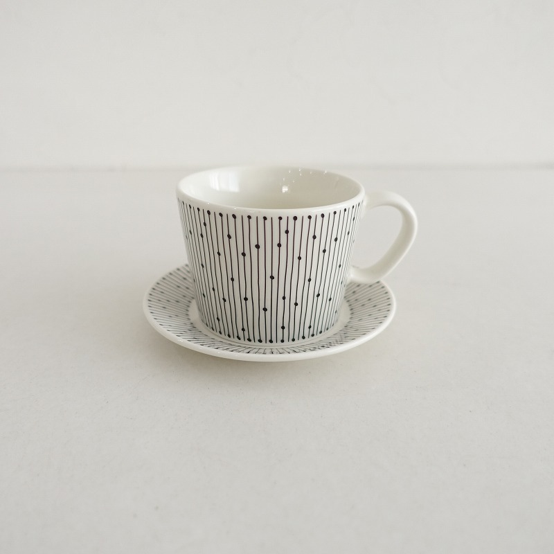 【北欧】アラビア ARABIA *Mainio Sarastus マイニオ サラストゥス カップ＆ソーサー*食器コップ【陶器】(wa23-2509-59)【80J52】_画像1