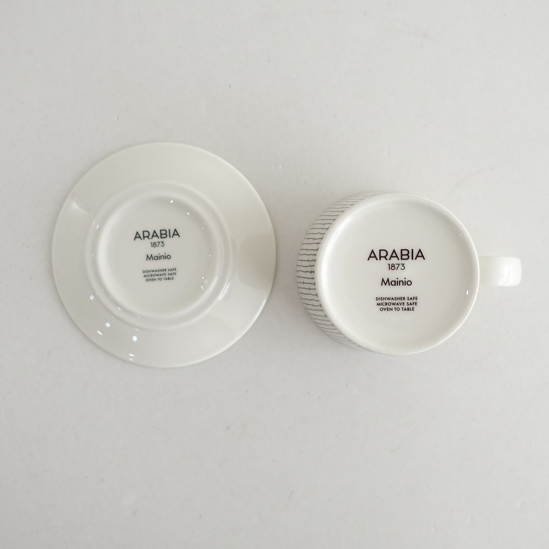【北欧】アラビア ARABIA *Mainio Sarastus マイニオ サラストゥス カップ＆ソーサー*食器コップ【陶器】(wa23-2509-59)【80J52】_画像8