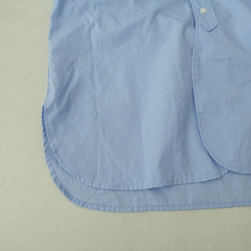 ブリティッシュメイド BRITISH MADE *コットンバンドカラー長袖シャツ*36ブラウス綿トップスライトブルー(1-2509-292)【80J52】_画像5