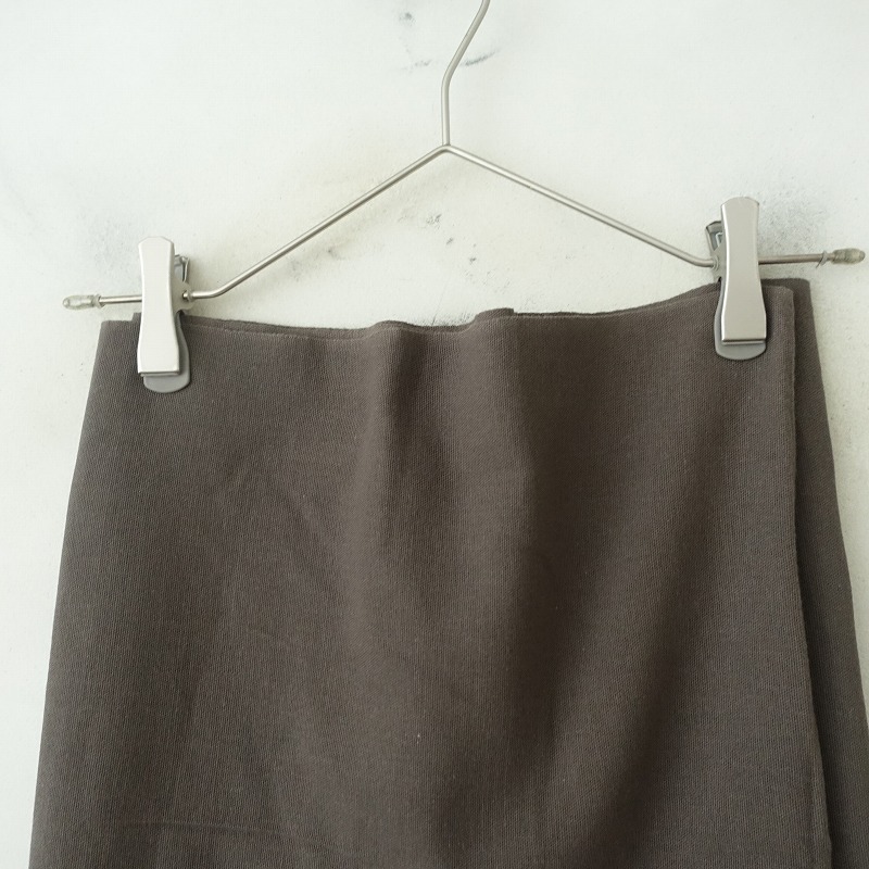 ももぐさ momogusa *単サロン*異素材切替ラップ巻きブラウングリーン系カーキ(sk33-2509-457)【21J52】_画像3