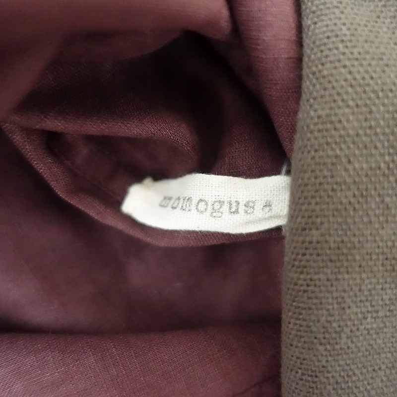 ももぐさ momogusa *単サロン*異素材切替ラップ巻きブラウングリーン系カーキ(sk33-2509-457)【21J52】_画像9