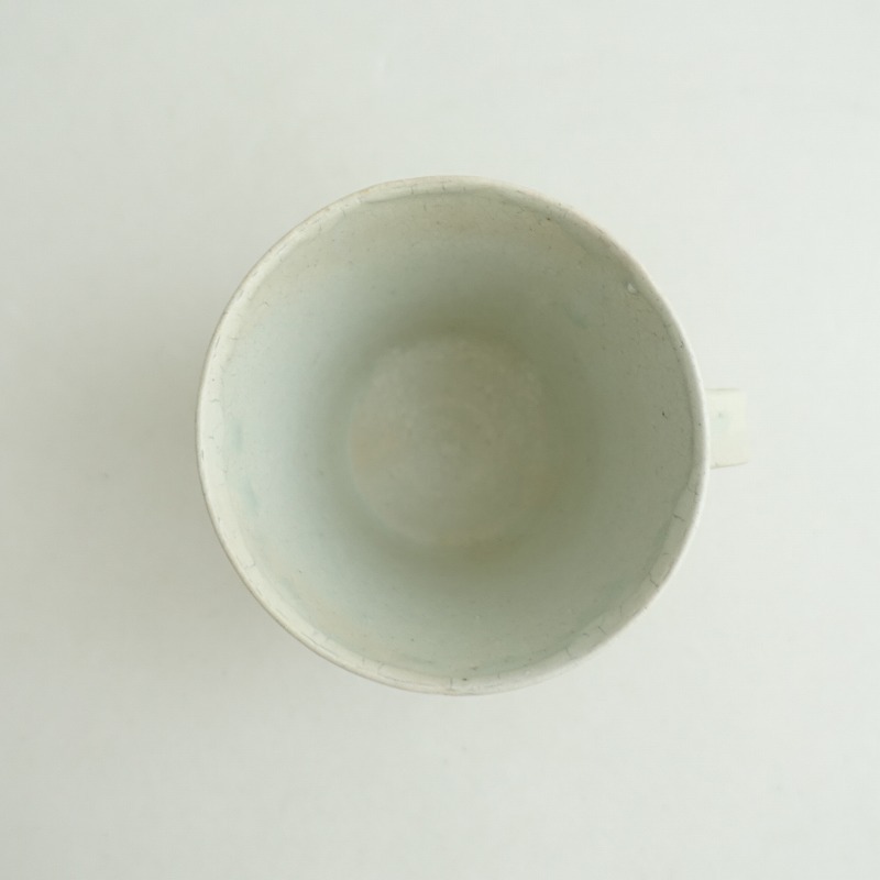 【美品】楠田純子 *墨絵カップ ドット*食器コップカップ作家【陶器】(wa87-2509-38)【41J52】_画像4