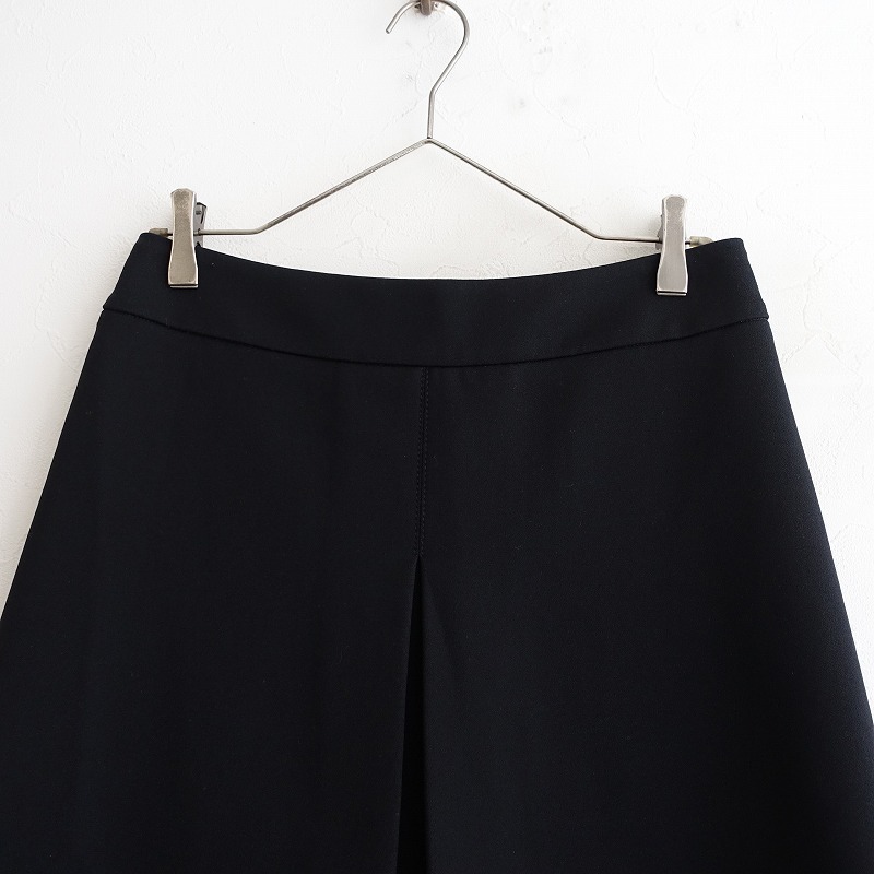  Prada PRADA * box плиссировать джерси юбка * черный Zip разрез flair (sk87-2509-53)[61J52]