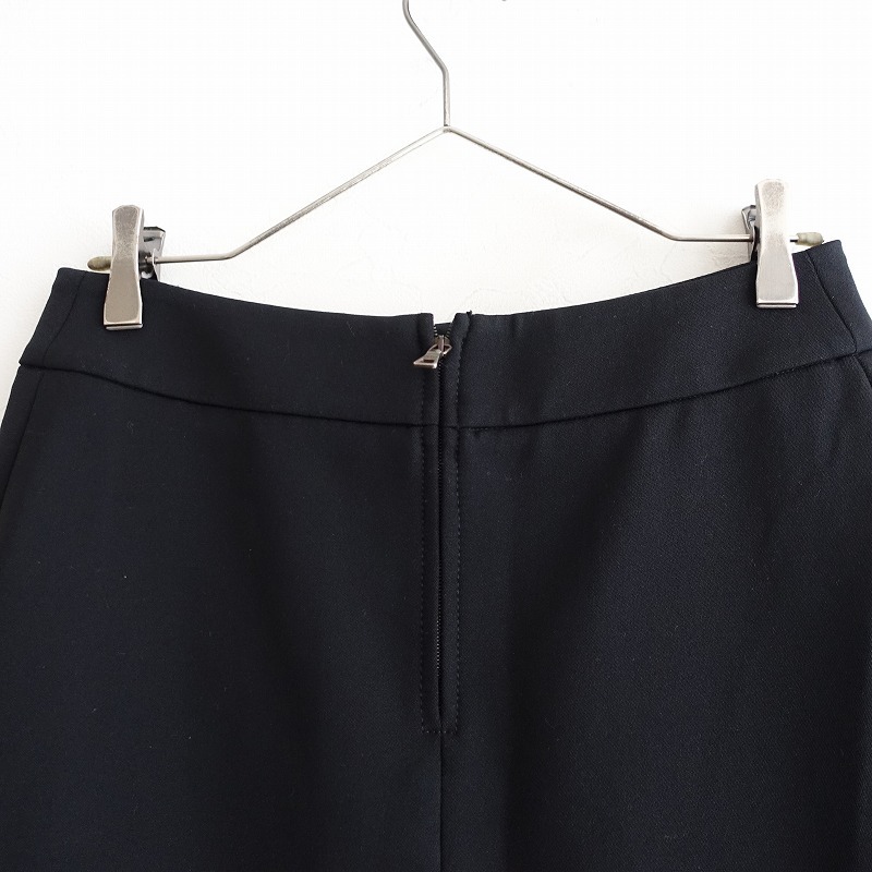  Prada PRADA * box плиссировать джерси юбка * черный Zip разрез flair (sk87-2509-53)[61J52]