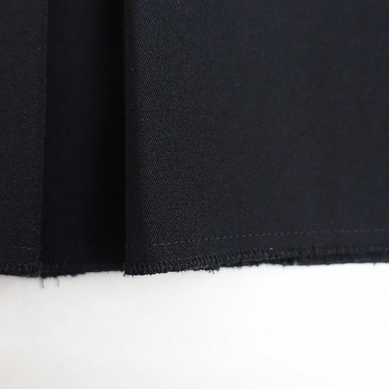  Prada PRADA * box плиссировать джерси юбка * черный Zip разрез flair (sk87-2509-53)[61J52]