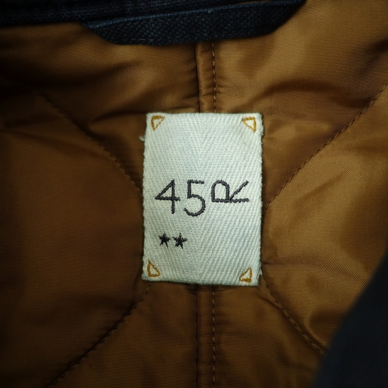 【定価9.9万】45アールピーエム R45RPM *フォースオックスの8ノットオール コットン中綿コート*2(jk33-2509-483)【71J52】_画像9